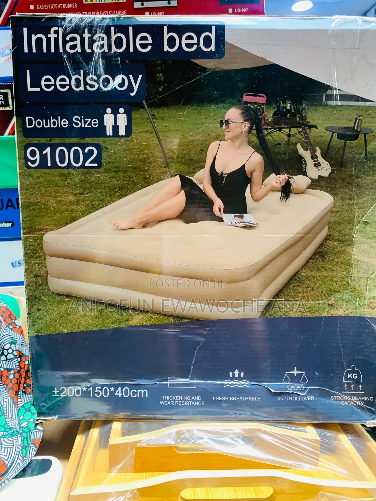 Leedsooy Inflatable Bed – 200 × 150 × 40cm 