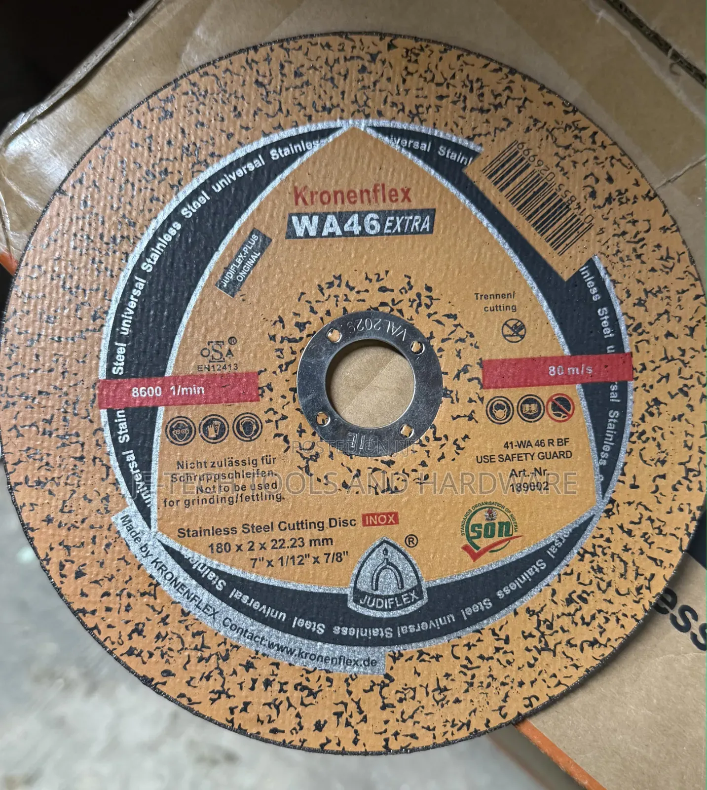 Klingspor Kronenflex Wa46 Extra Stainless Steel Cutting Disc Inches