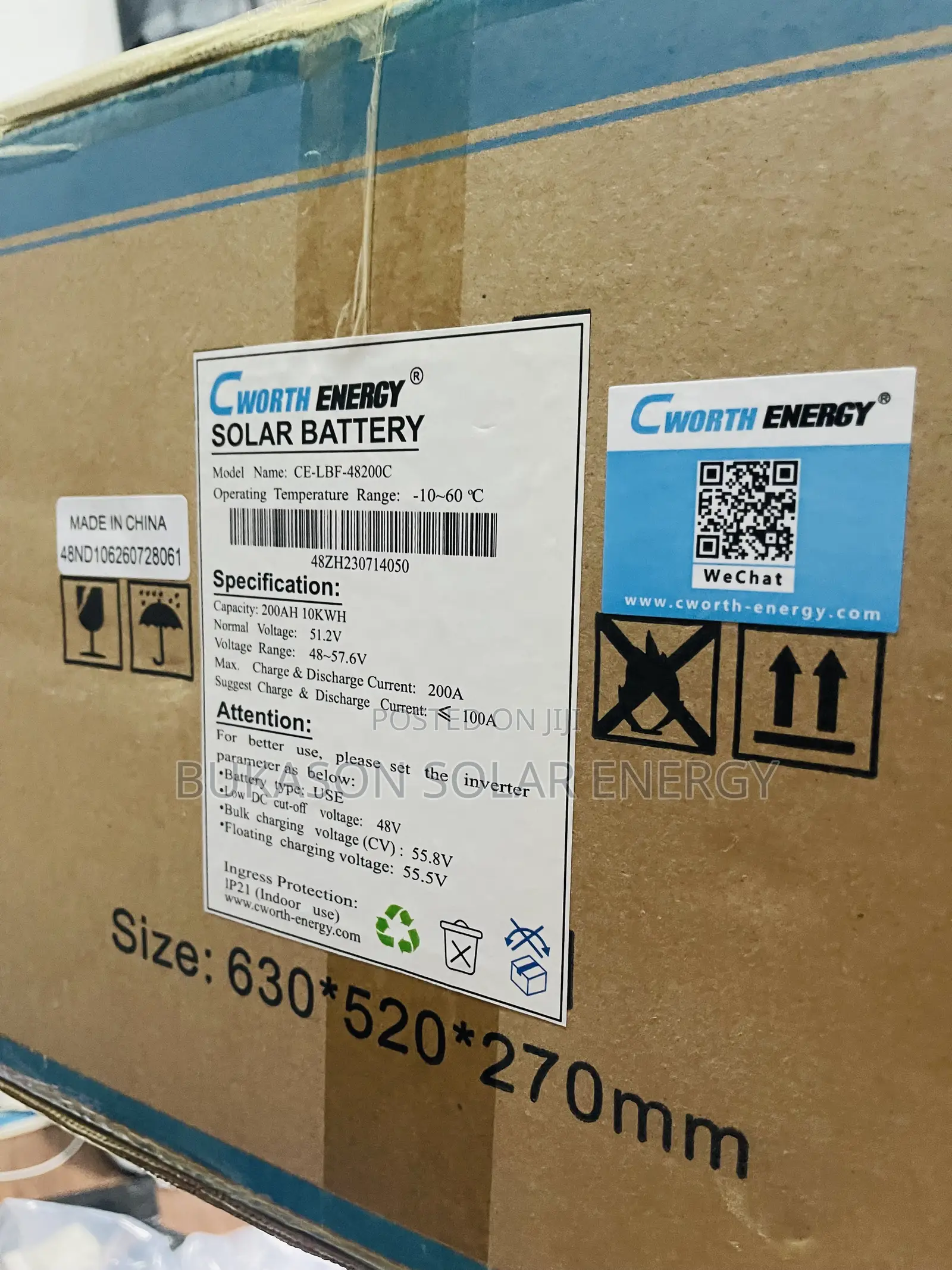 10kwh 51.2v Cworth Lithium Battery