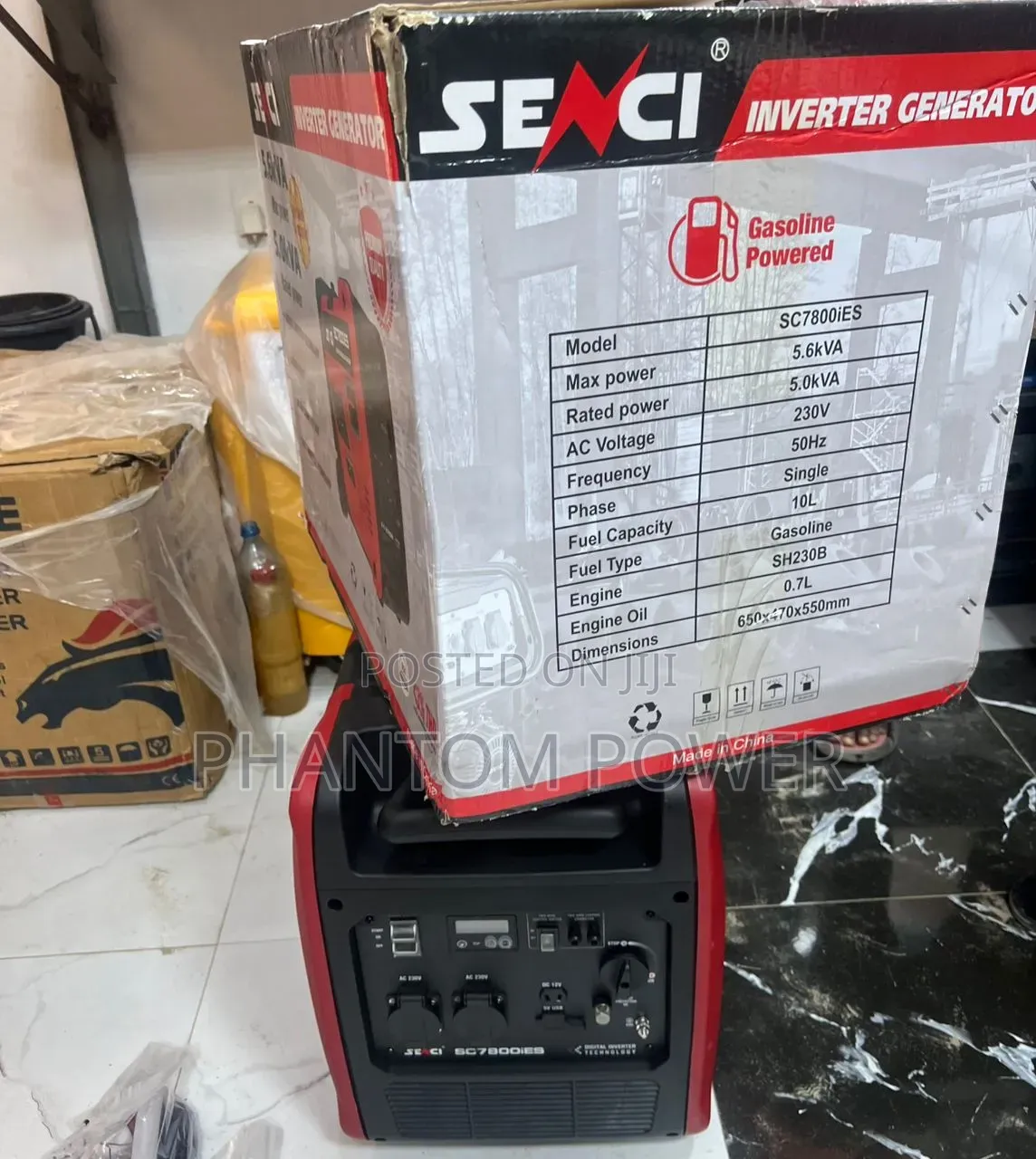 The New Senci SC7800iES {5.6kva Full Power} Petrol Inverter Generator