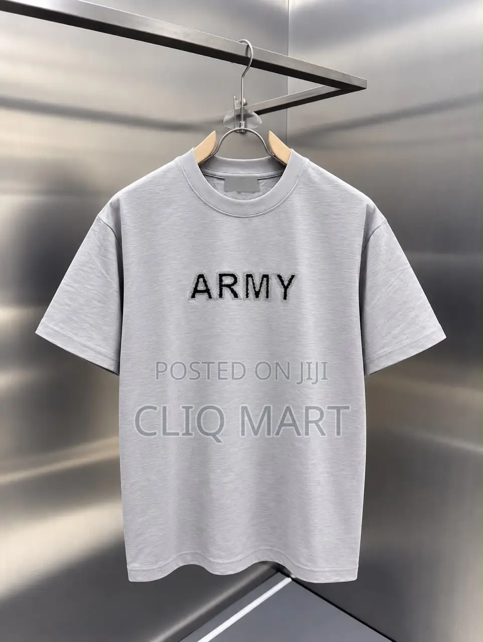 AMI Paris "A'AMI" Logo Embroidered T-Shirt | Grey, Black & White