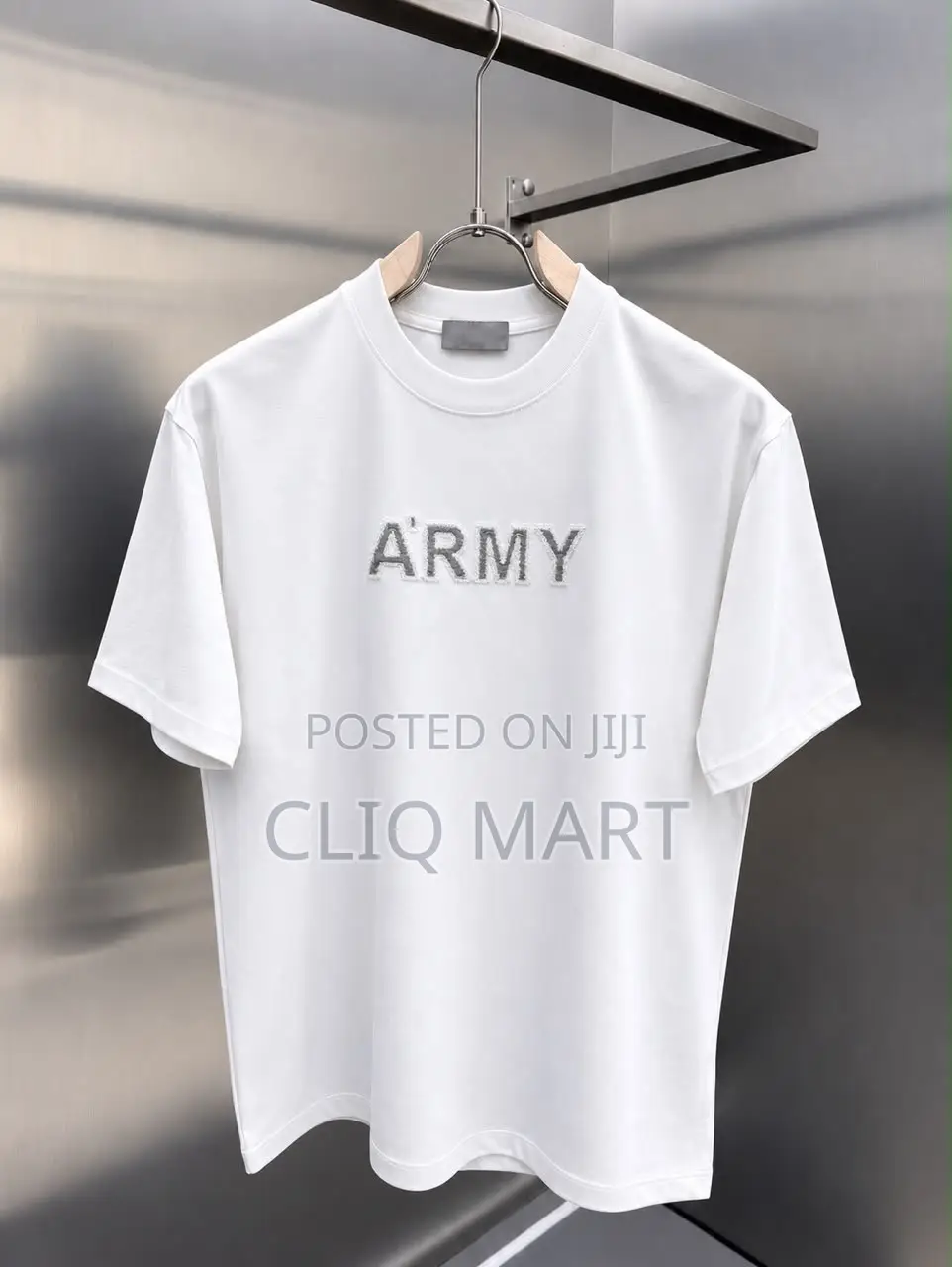 AMI Paris "A'AMI" Logo Embroidered T-Shirt | Grey, Black & White