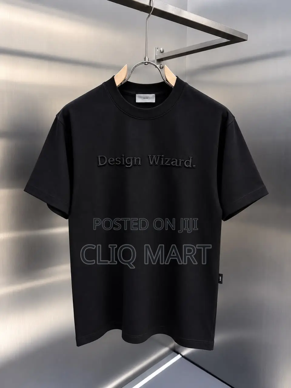 Design Wizard" Embroidered Logo T-Shirt | Grey, White & Black