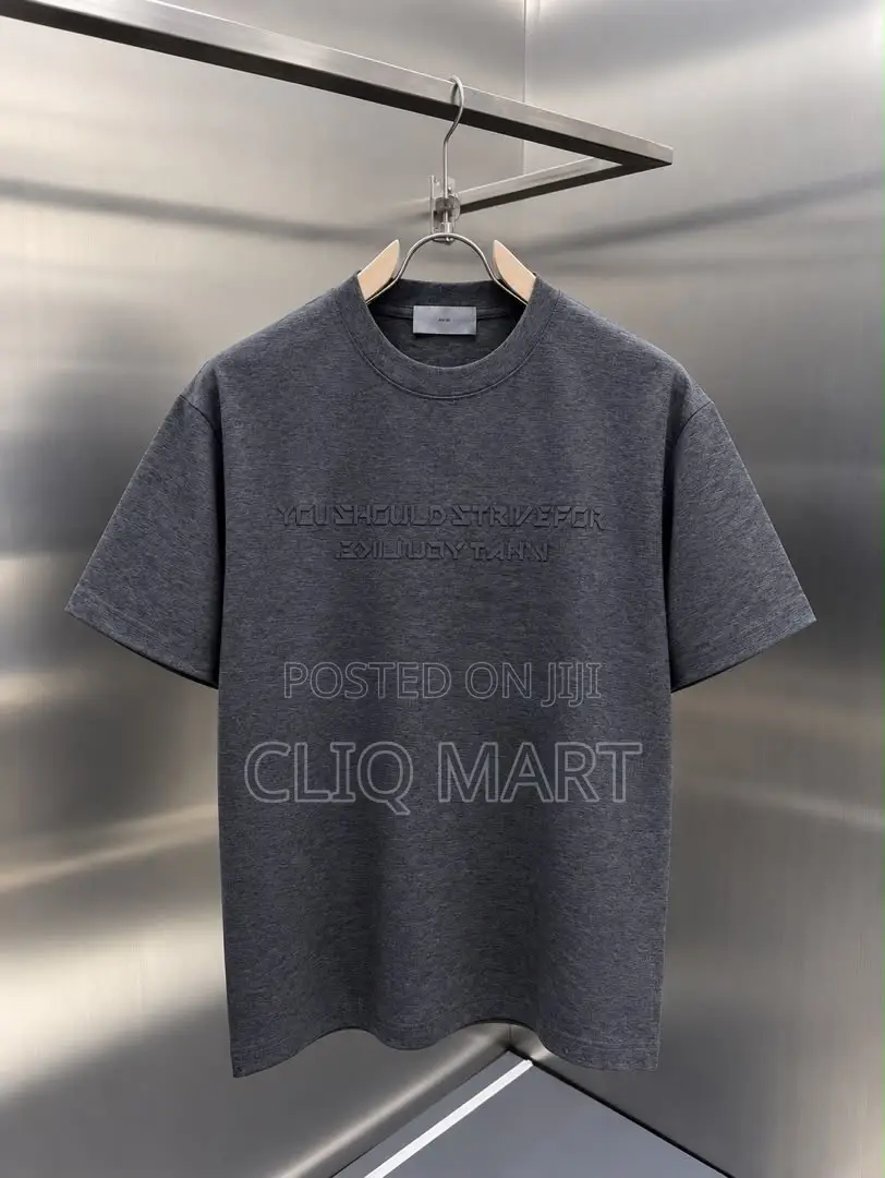 You Should Strive For" Embroidered Slogan T-Shirt