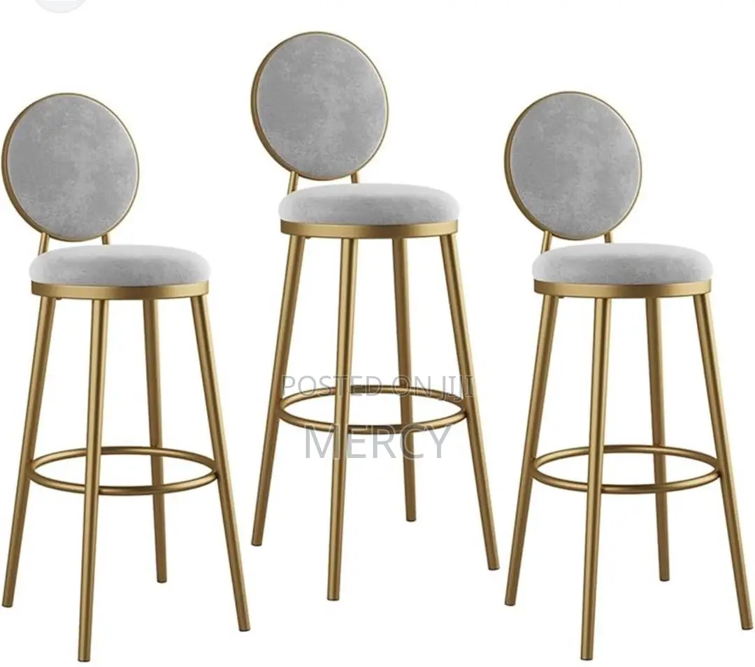 Gold High Bar Stool