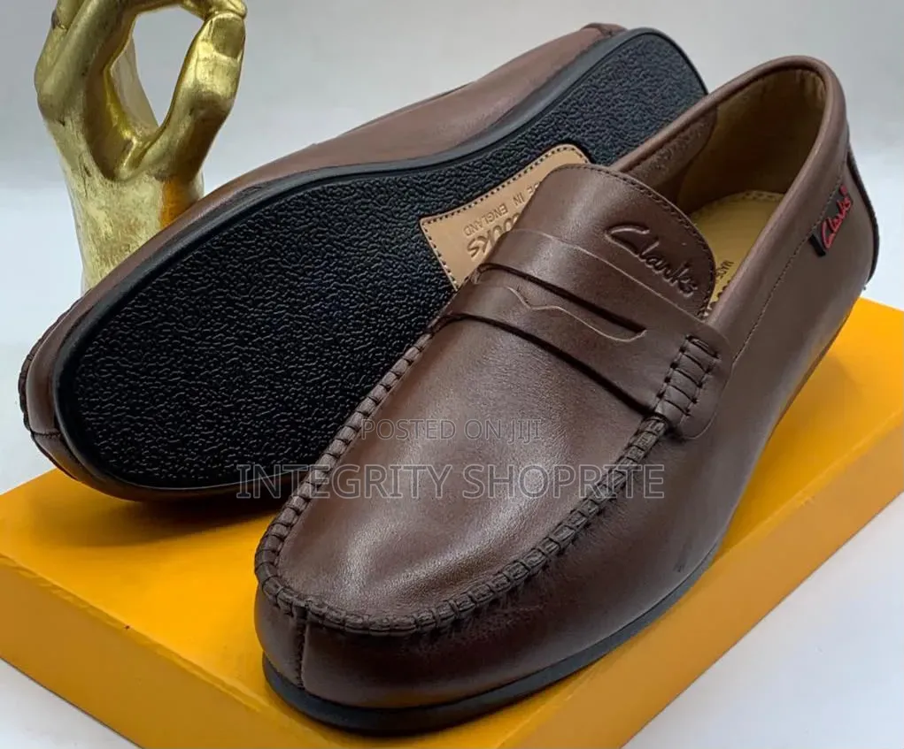 Clarks Leather Penny Loafers