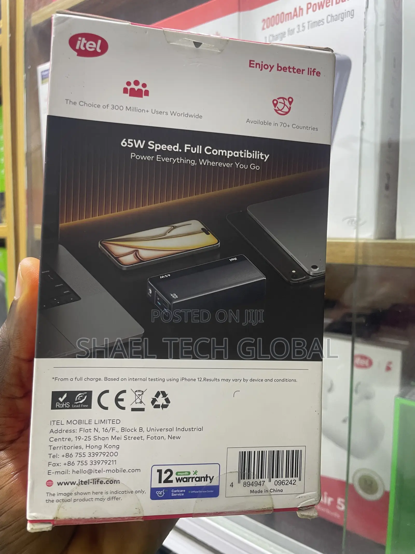 ITEL 27,000mah 65W Laptop Powerbank