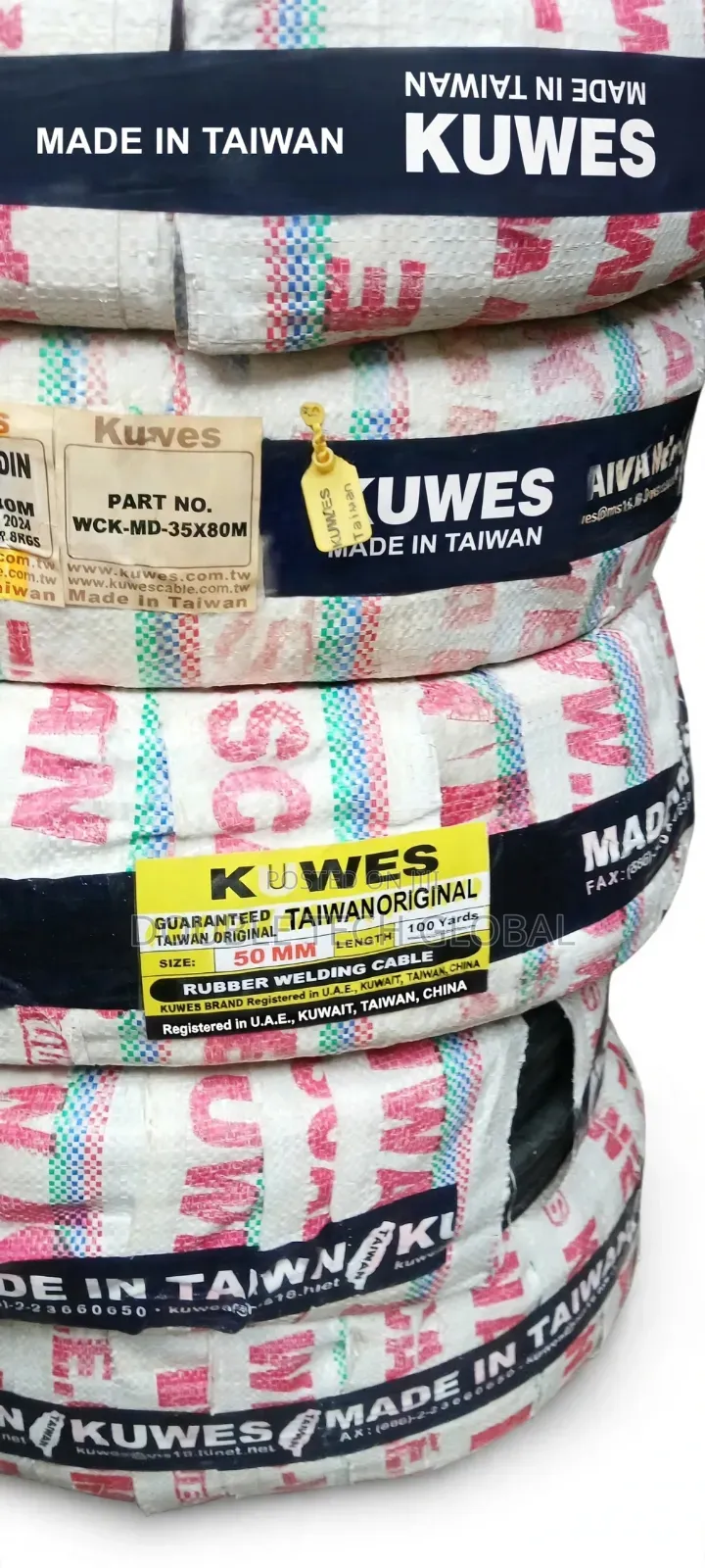 Kuwes 50MM Rubber Welding Cable 100 Yards - Original - Pure Copper