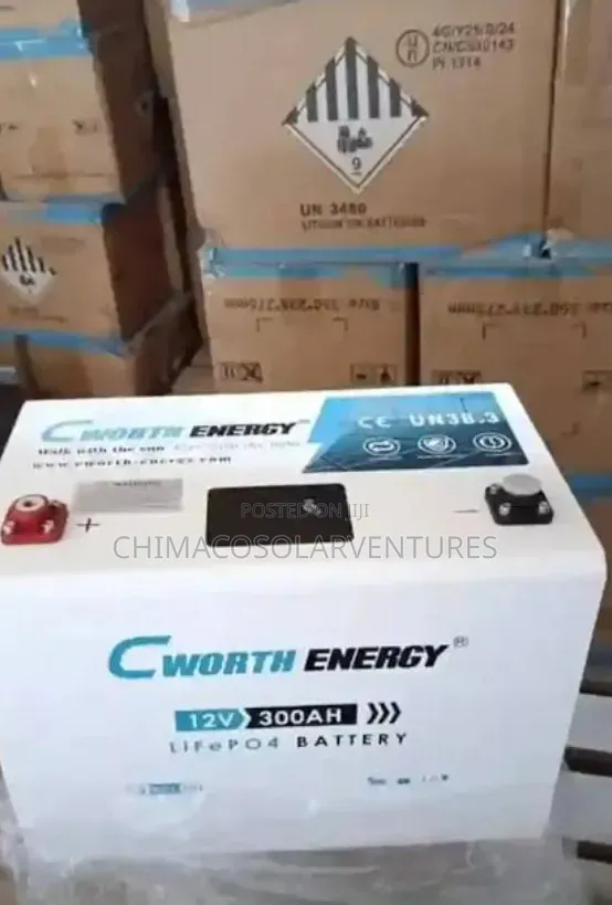 Cworth Energy 12V 300Ah LiFePO4 Lithium Battery