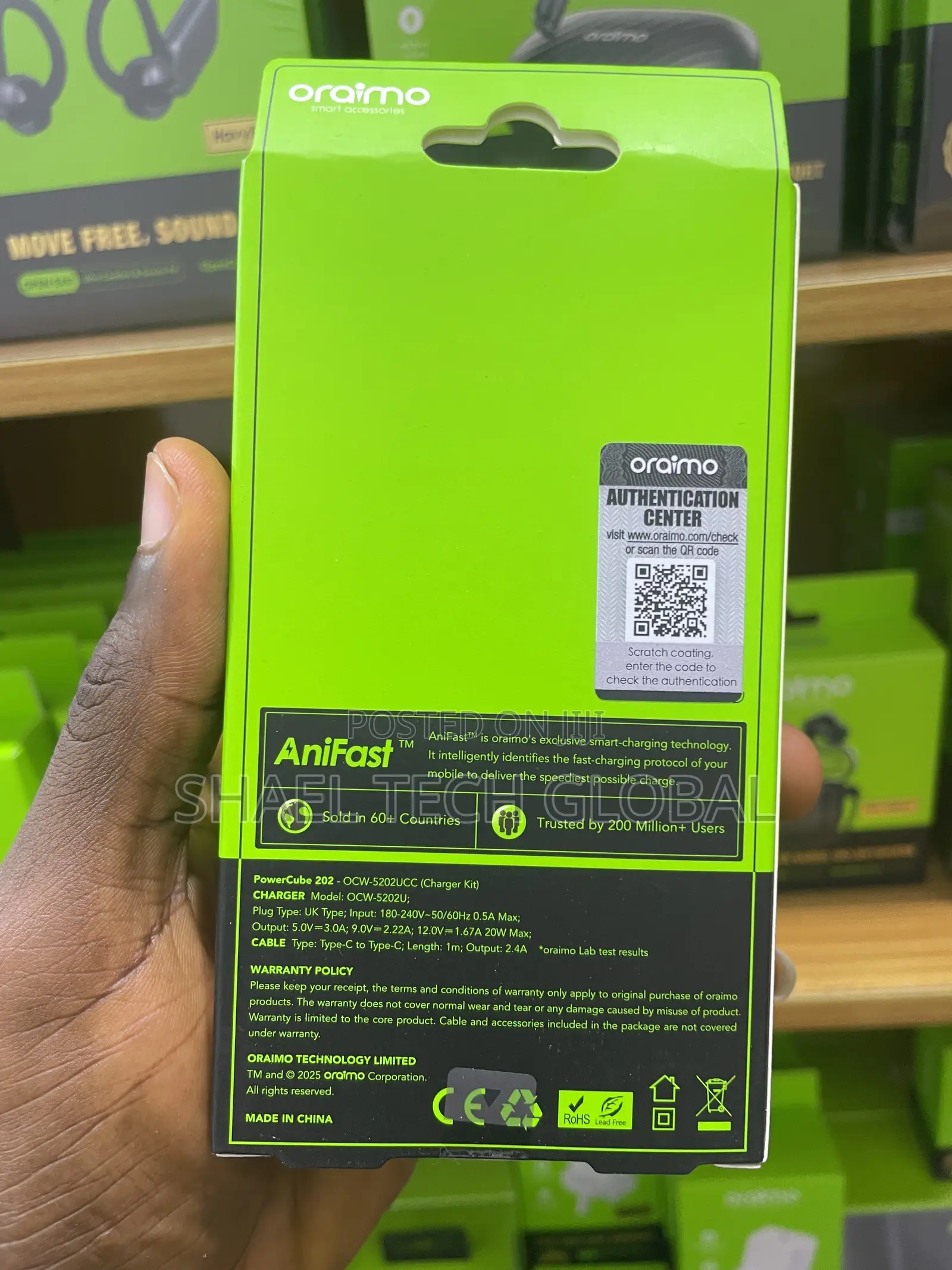 Oraimo Ocw 5202UCC 20W Type C Charger