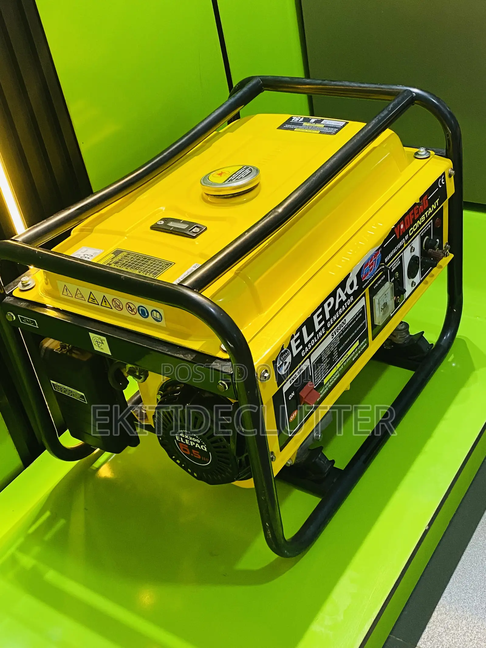 Barely Used Elepaq Constant 4.5kva Manual Start