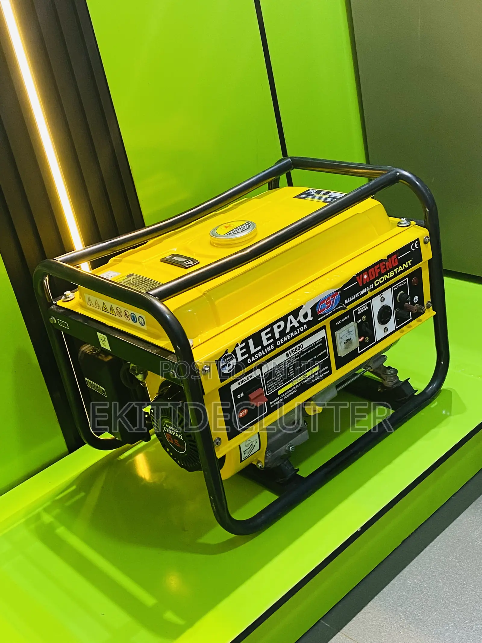 Barely Used Elepaq Constant 4.5kva Manual Start