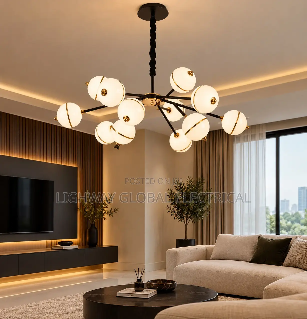 Unic Led Ball Acrylic Chandelier