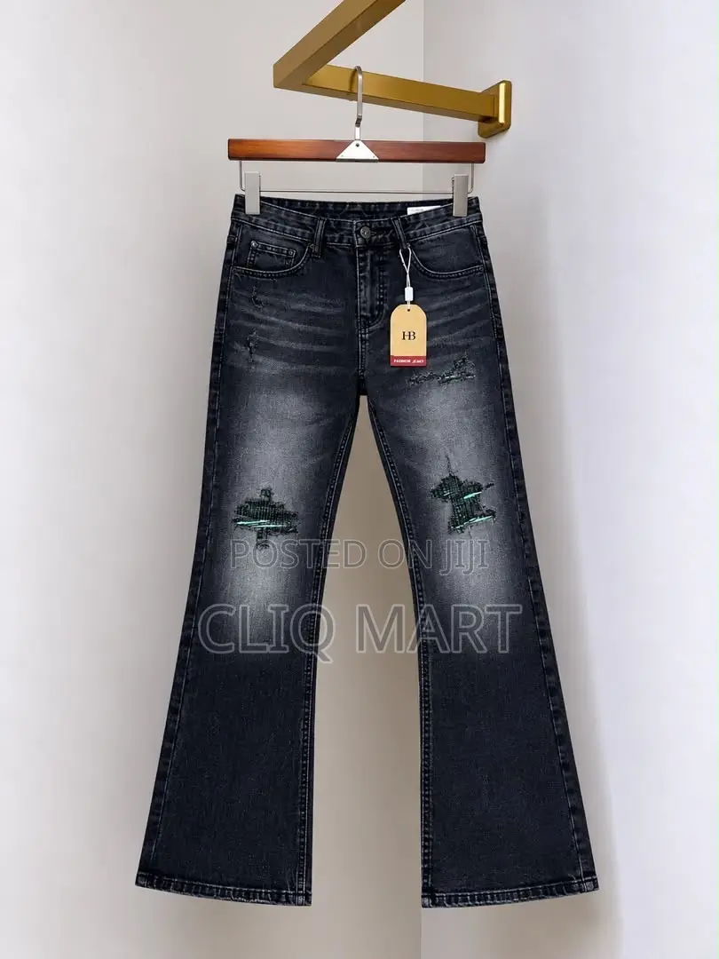 Distressed & Clean Flared Denim Jeans | Multiple Colorways