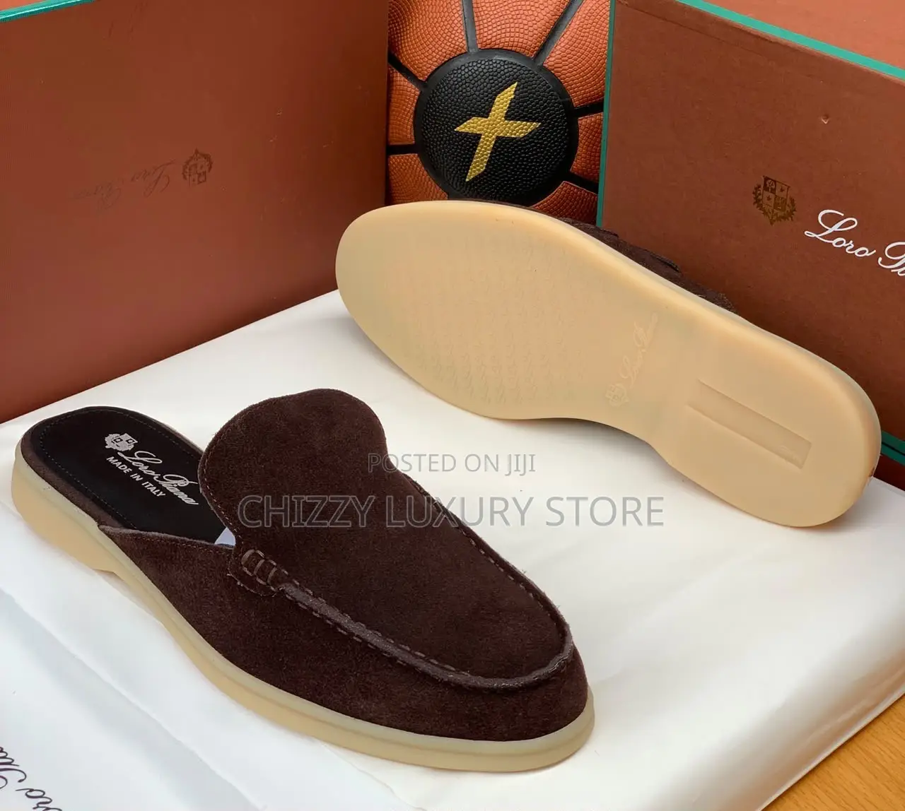 Loro Piana Quality Luxury Men Suede Half Shoe