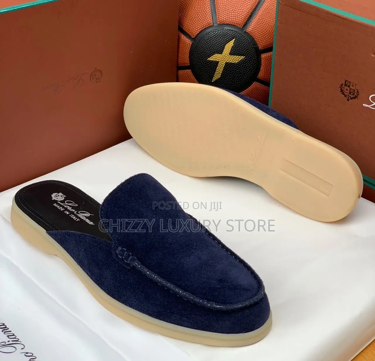 Loro Piana Quality Luxury Men Suede Half Shoe
