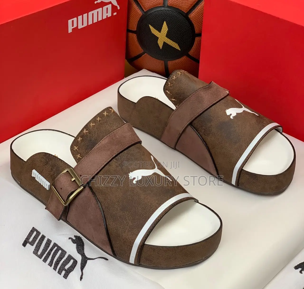 Puma Quality Luxury Men Genuine Leather Pams