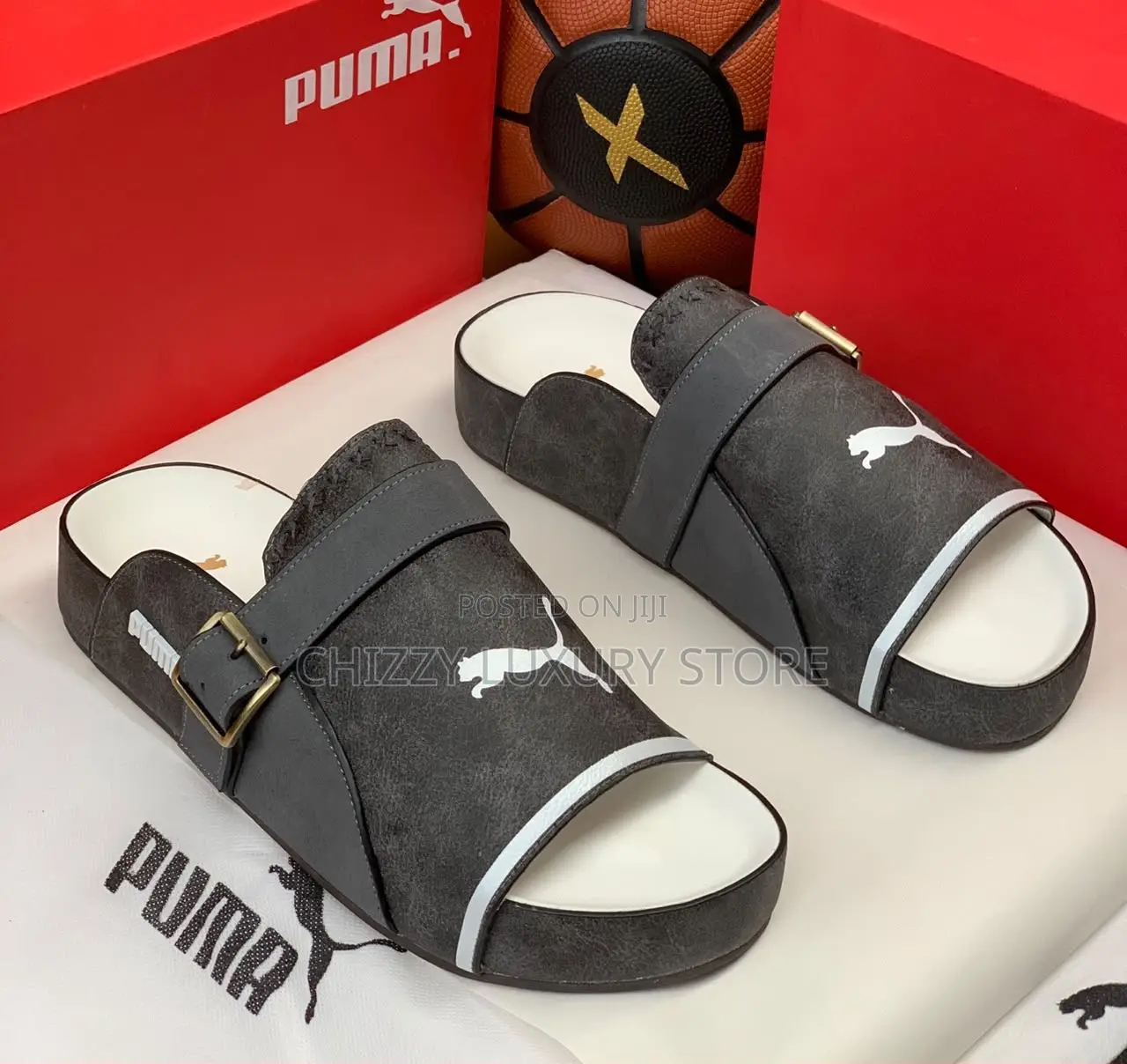 Puma Quality Luxury Men Genuine Leather Pams