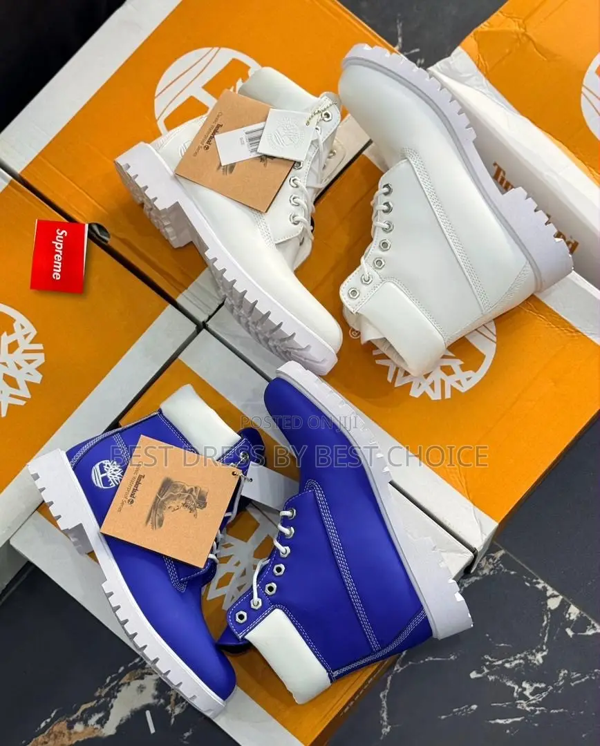 TOP Quality Timberland 6inch Blue & All White Colors