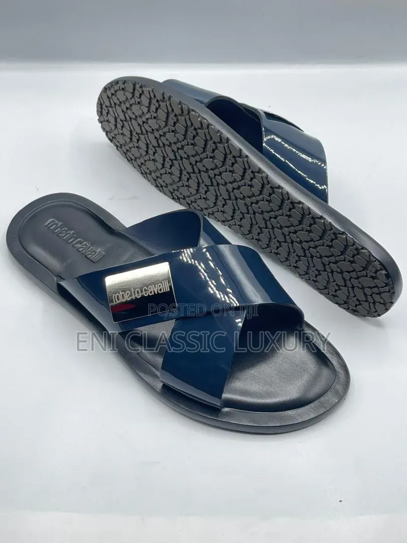 Robert Cavalli Luxury Leather Slippers Collection Best Quality Well