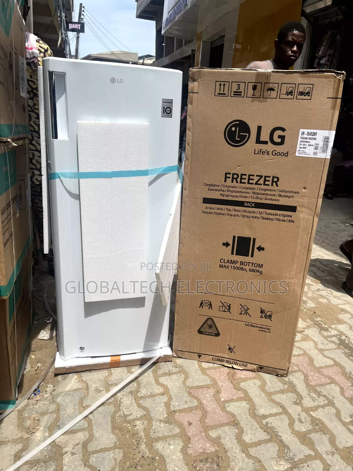 LG Standing Freezer 168L White (GN-304SQ)