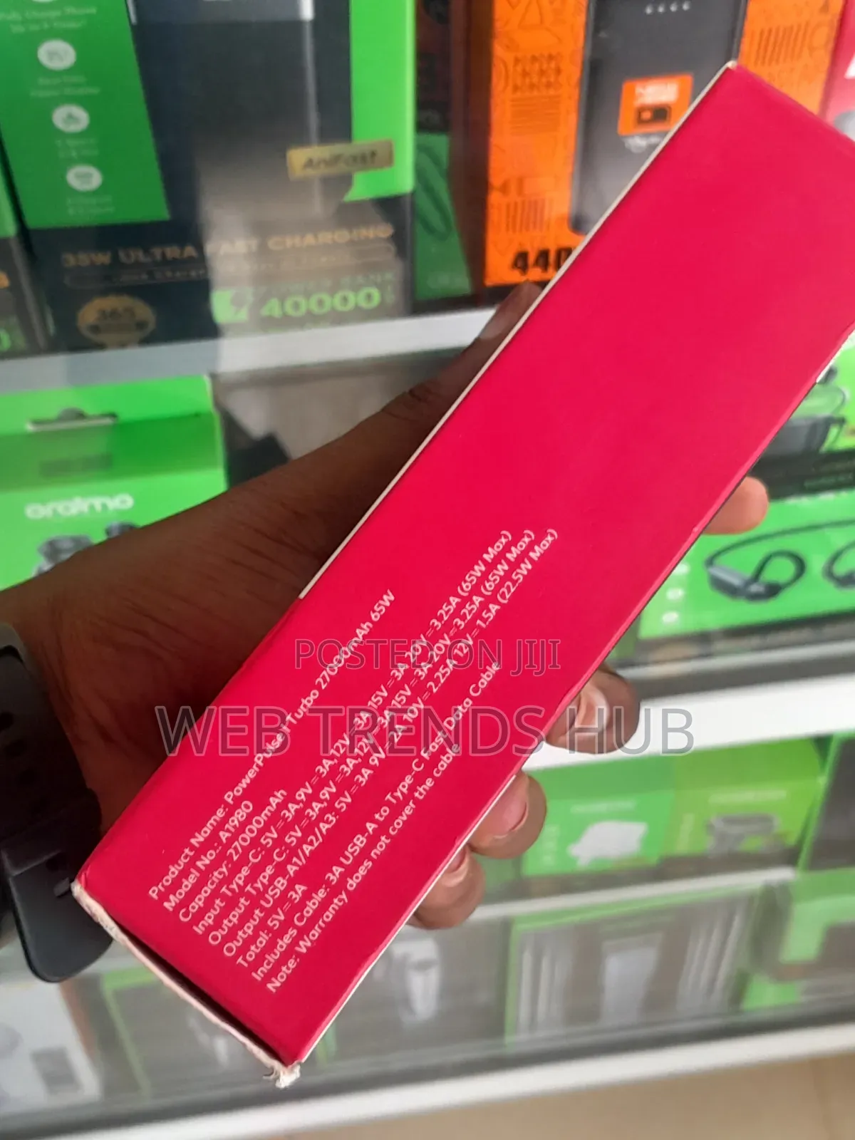 Itel PowerPulse Turbo A1980 27000mAh 65W Fast Charging PowerBank
