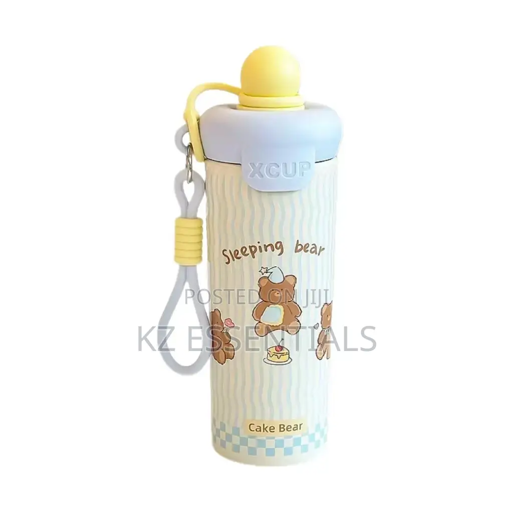 Stainless Steel Insulated Water Bottle With Straw & Strap
