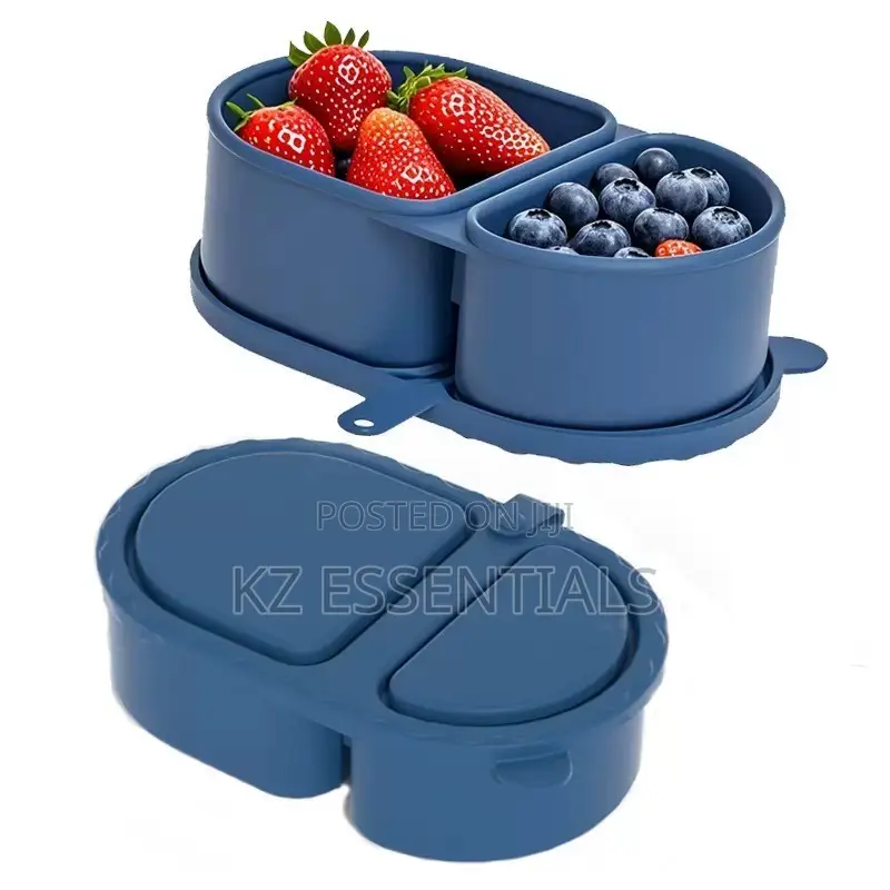 Silicone Compartment Lunch Box – Microwave-Safe Food Container