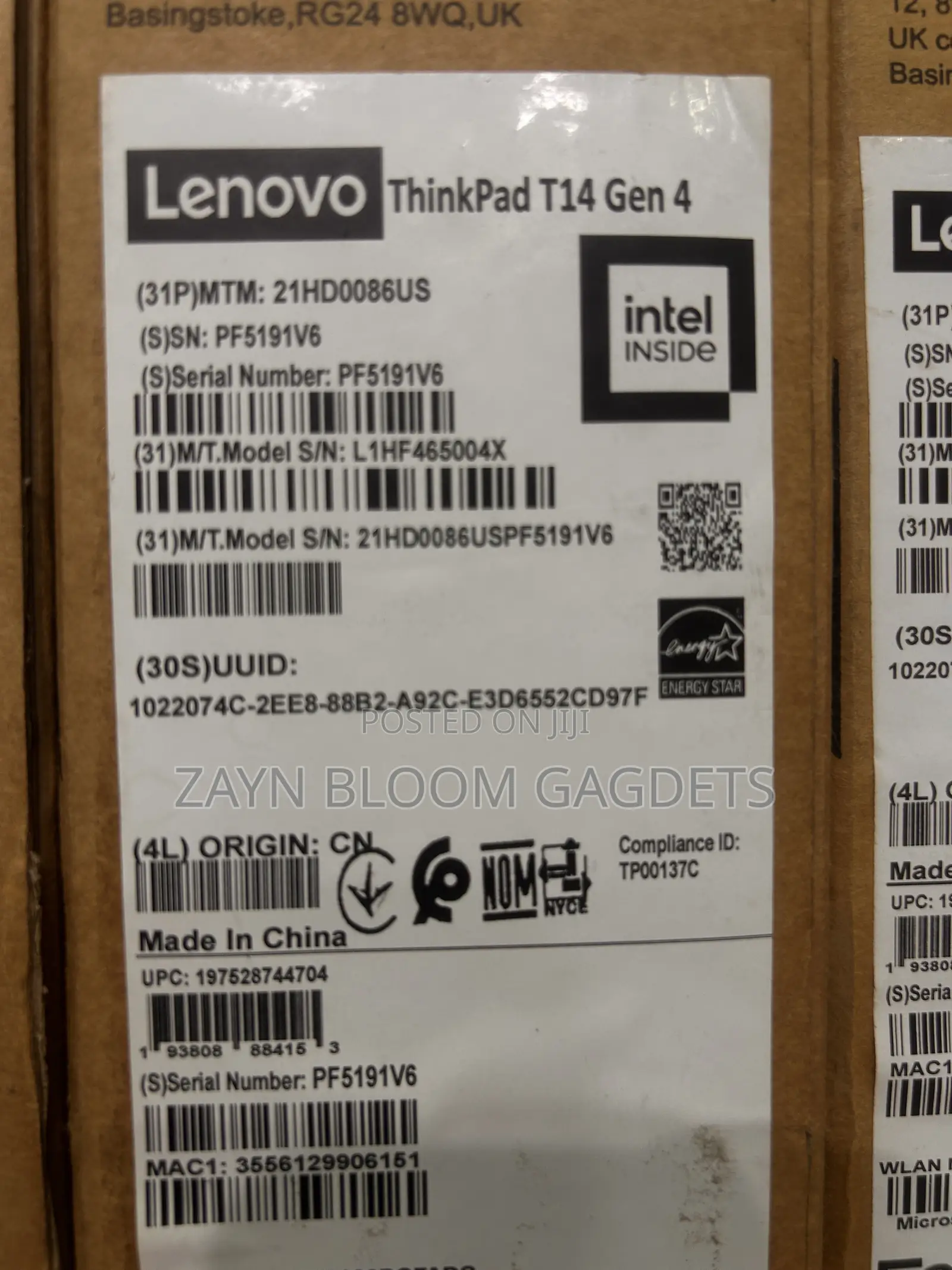 New Laptop Lenovo ThinkPad T14 G4 16GB Intel Core i5 SSD 512GB