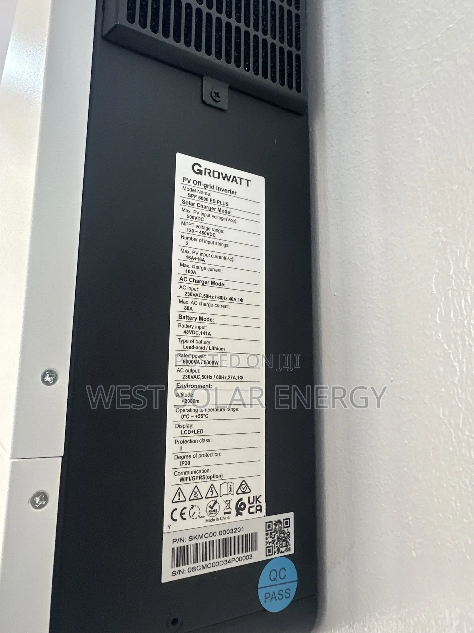 Growatt 6kVA 48V Hybrid Solar Inverter