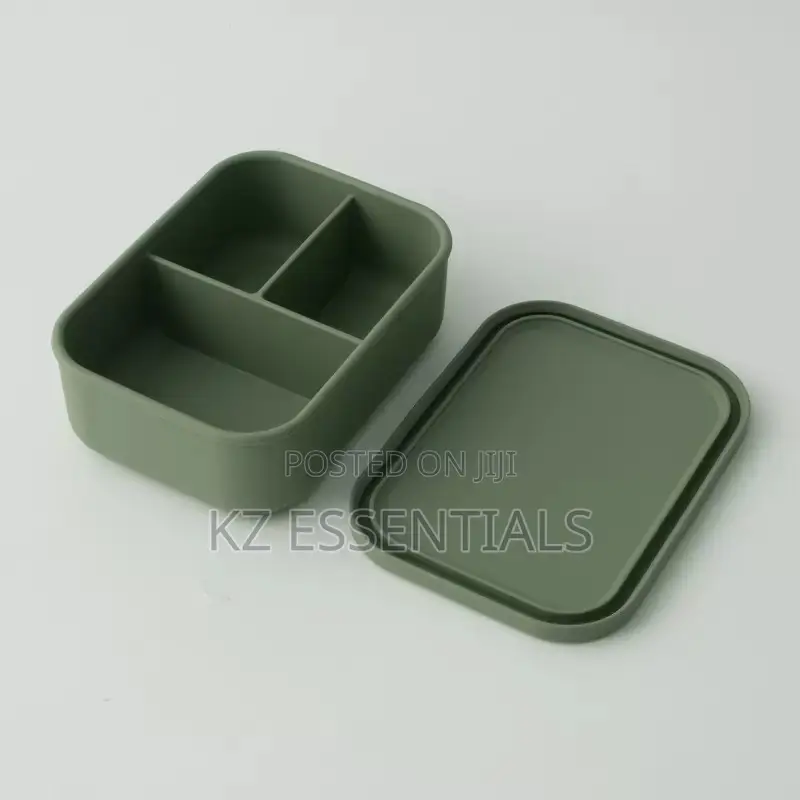 Silicone Divided Lunch Box Microwave-Safe Food Container