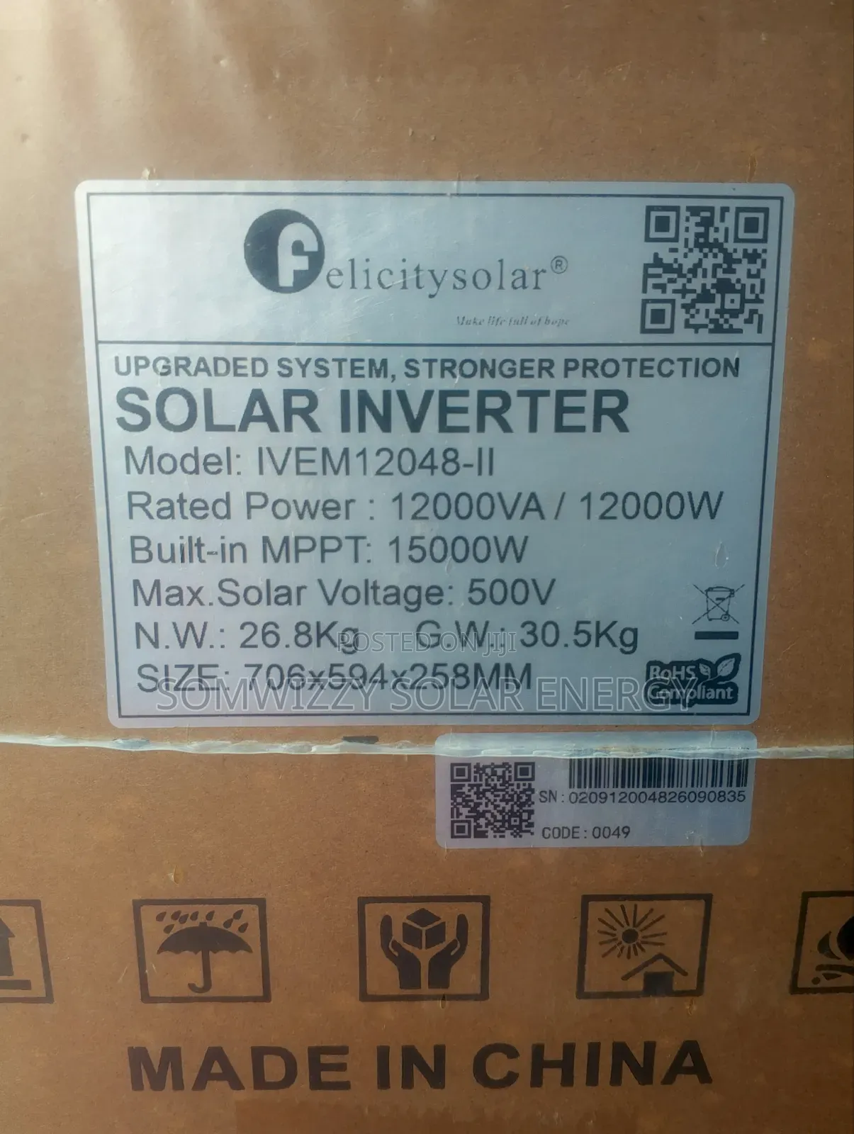 Original 12kva Felicity Hybrid Inverter 48V