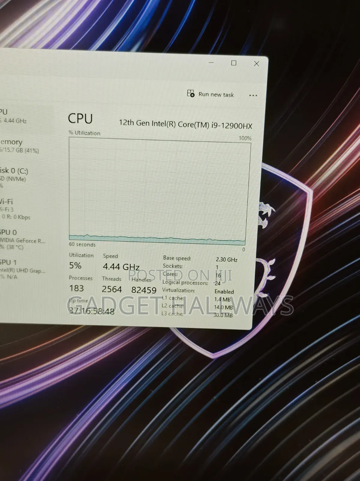 Laptop MSI Vector GP66HX 12UGS 16GB Intel Core i9 SSD 1T