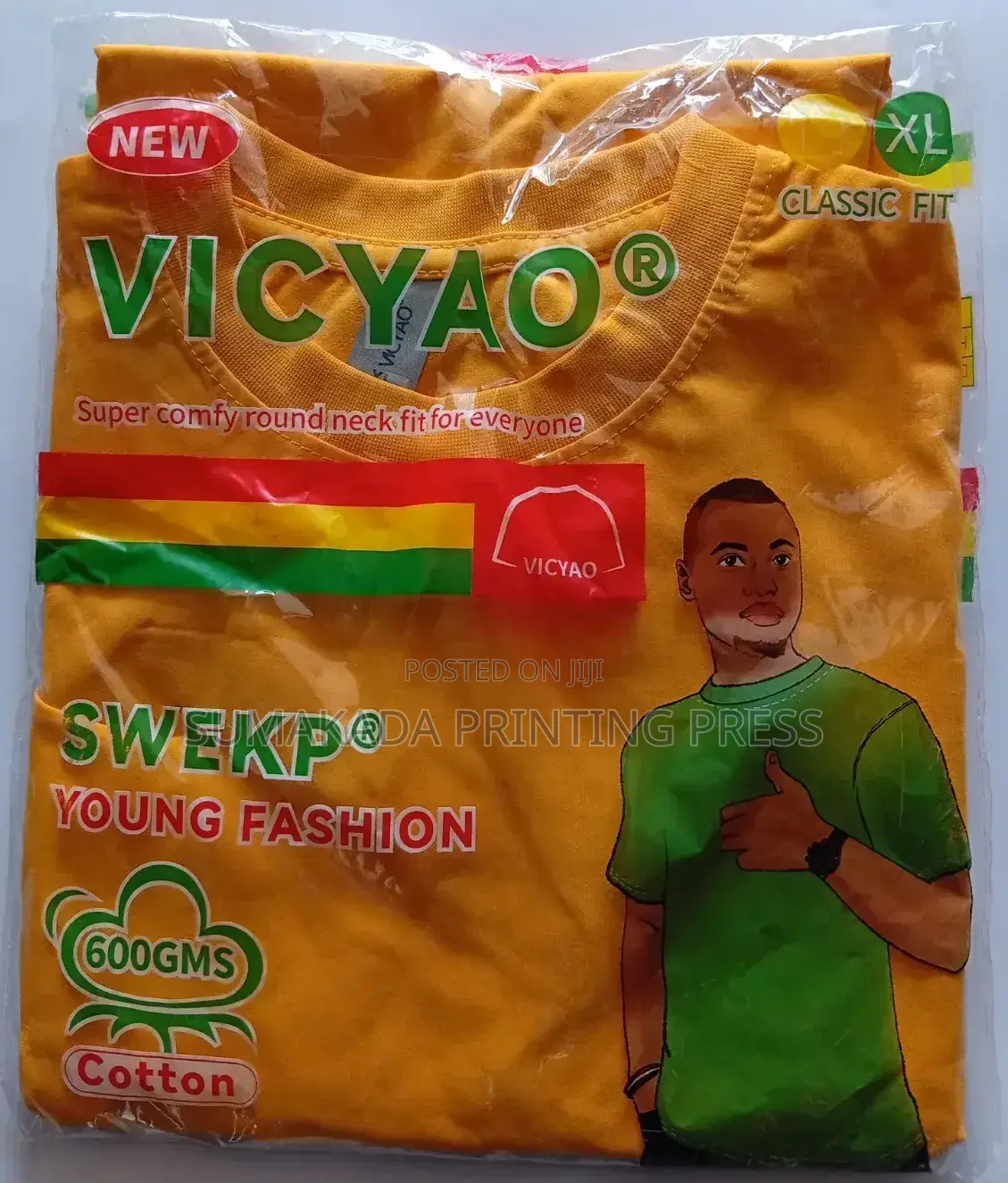 VICYAO 600 GSM Adult Round-Neck T-Shirt | Premium Plain Tee, M–3XL