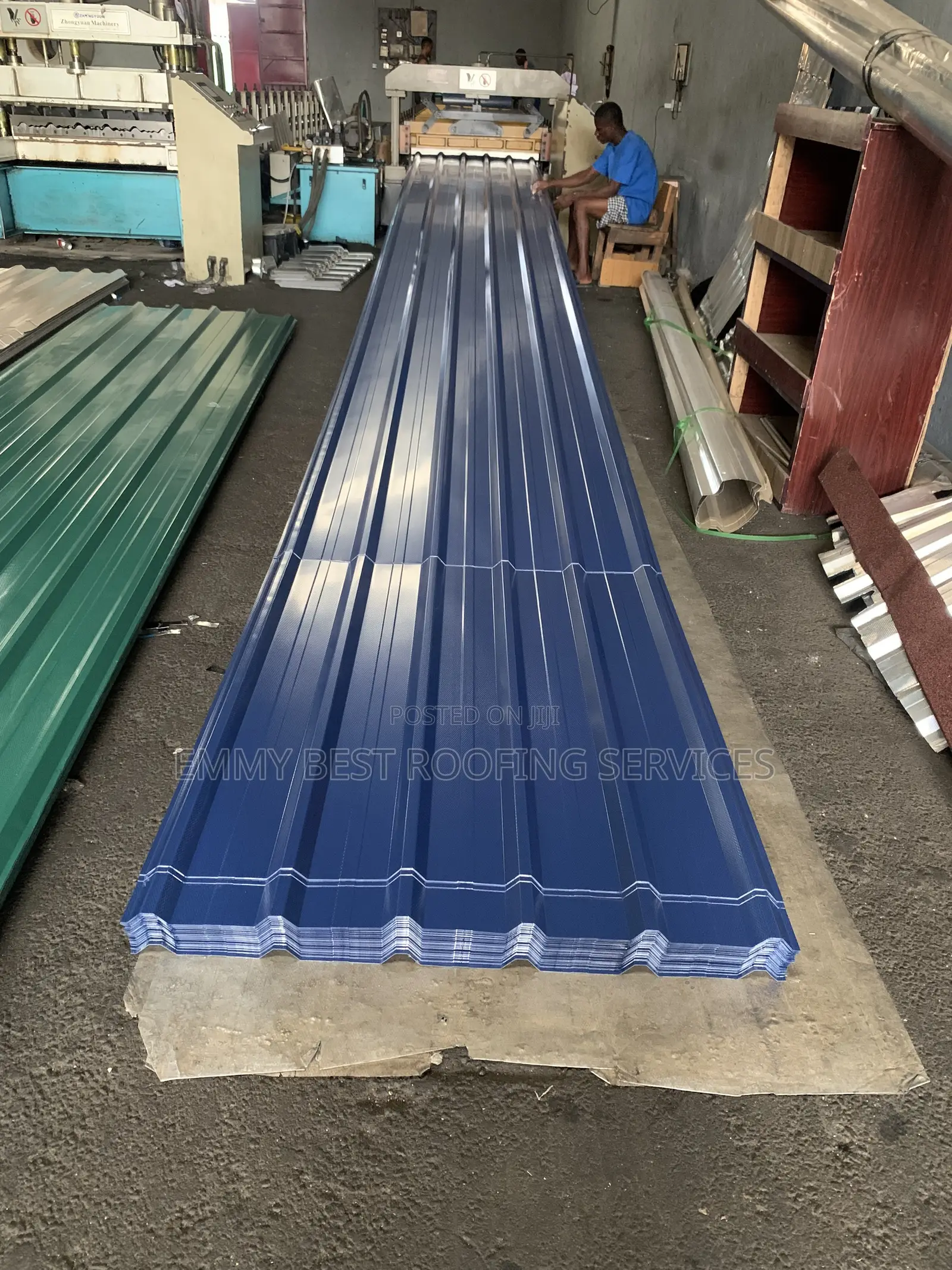 Copper Blue Aluminium Roofing Sheet 0.70mm - Agege Factory