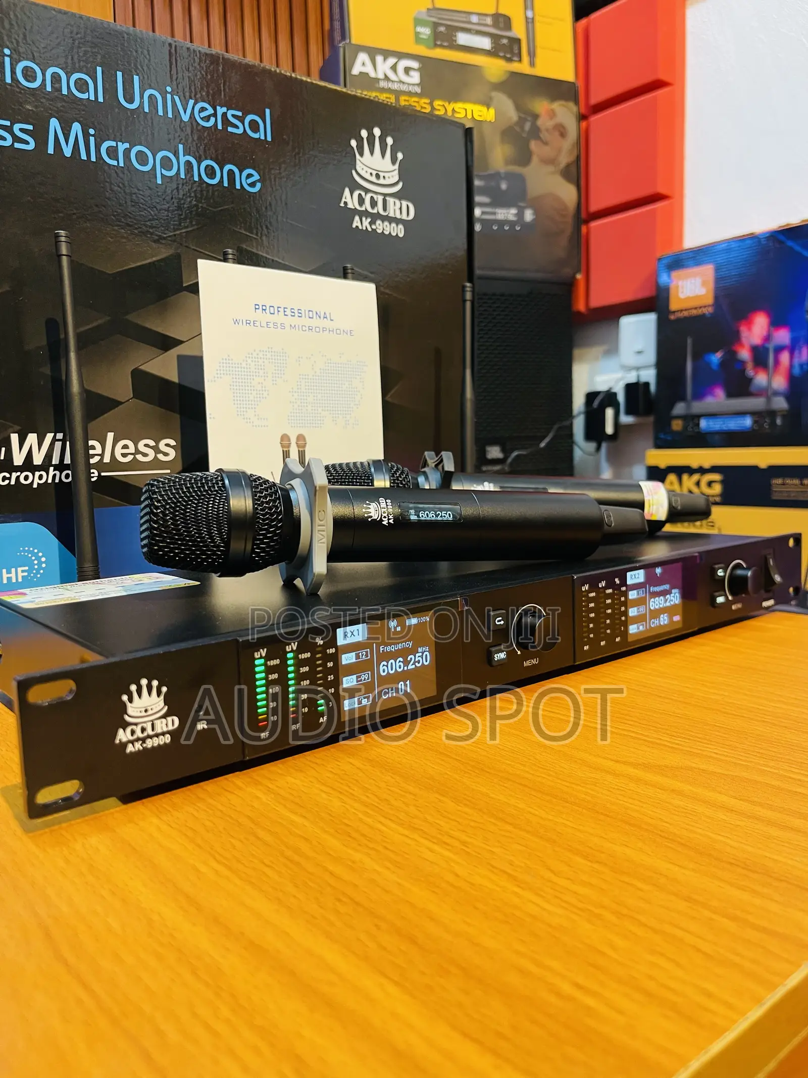ACCURD AK-9900 Professional Dual Handheld Digital Wireless Microphone