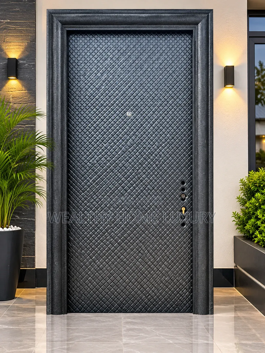 • High Security Single Leaf Turkish Steel Door for Room & Kitchen