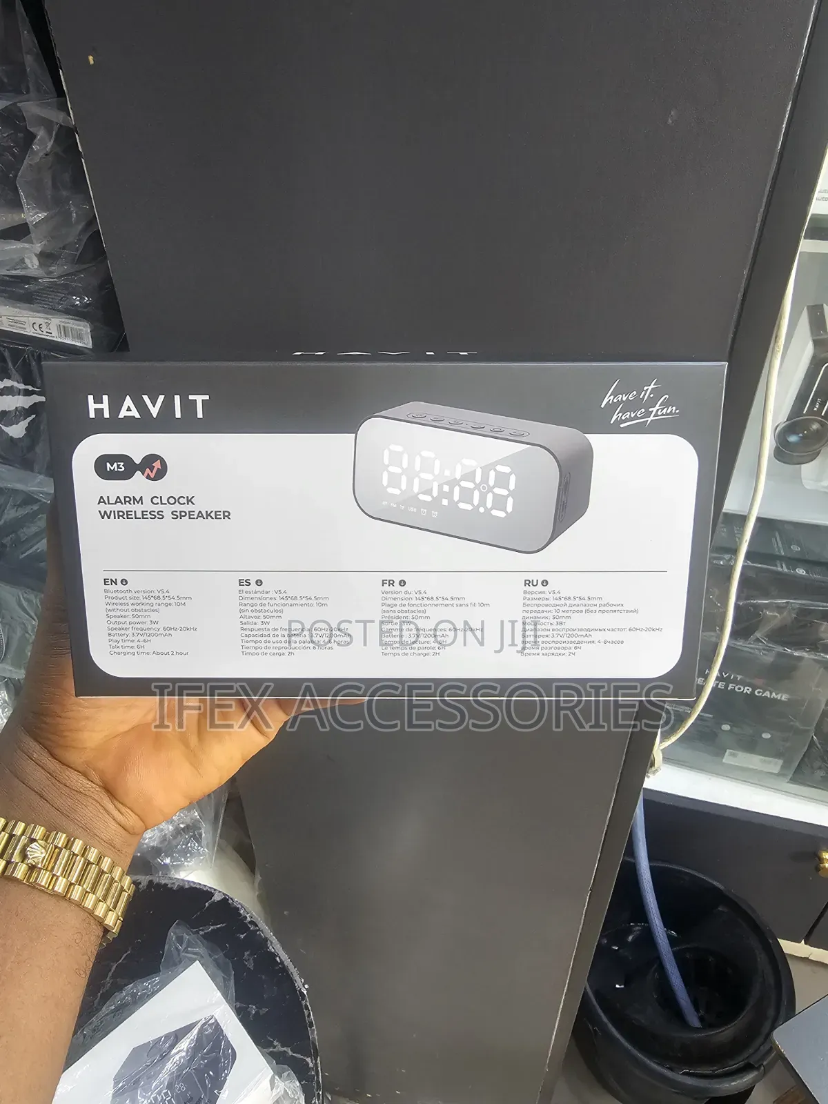 Havit Alarm Clock and Wireless Speaker