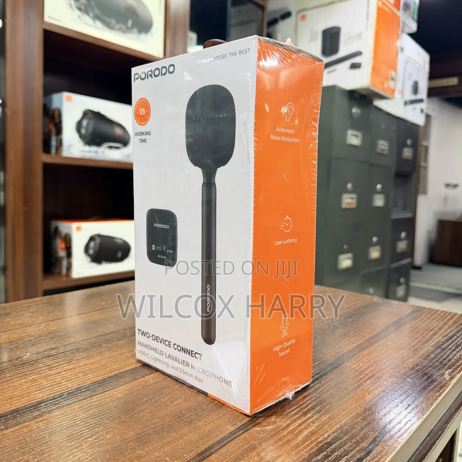 Porodo Two-Device Connect Handheld Lavalier Microphone