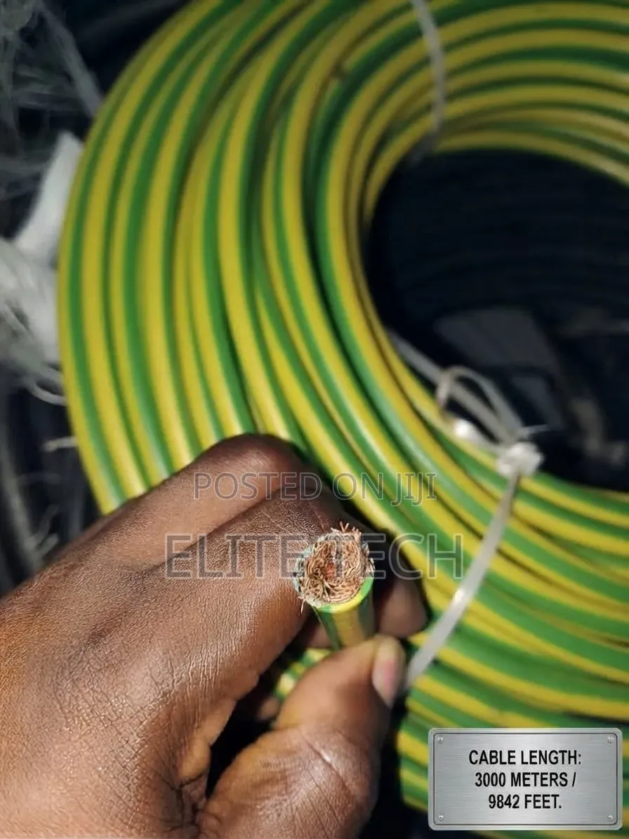 Brand New 25mm Green & Yellow Earthing Power Cable (High Quality)