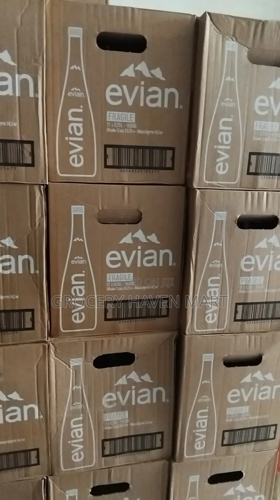 Evian Natural Mineral Water 75cl ×12