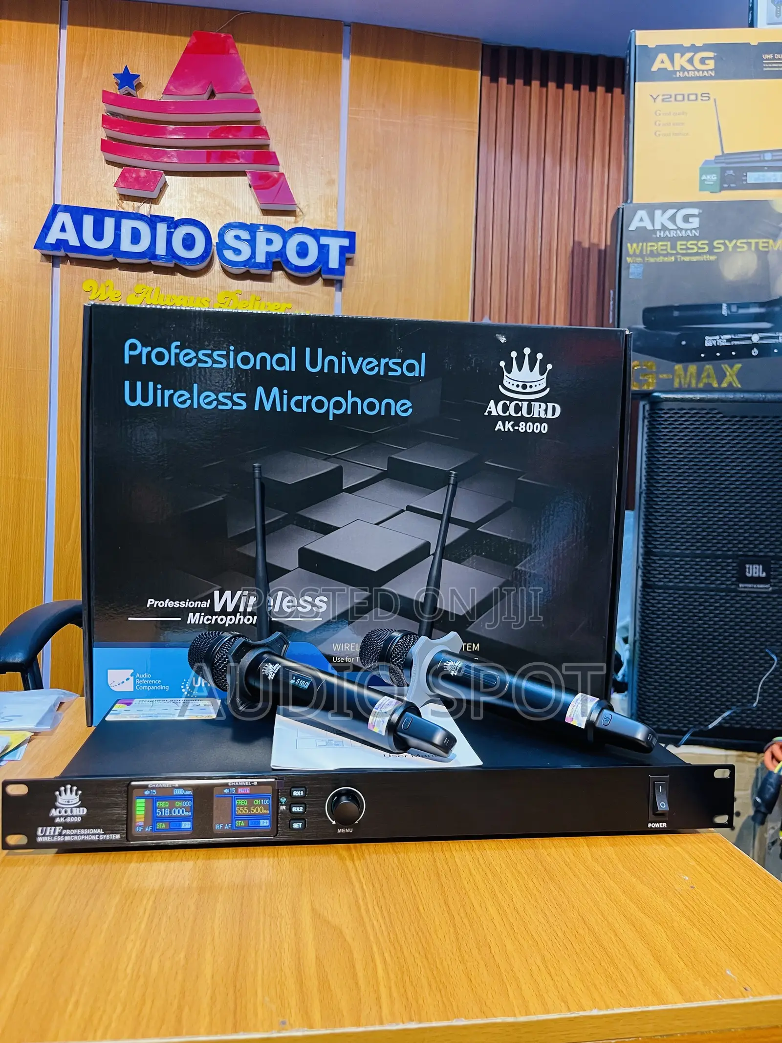 ACCURD AK-8000 Professional Dual Handheld Digital Wireless Microphone