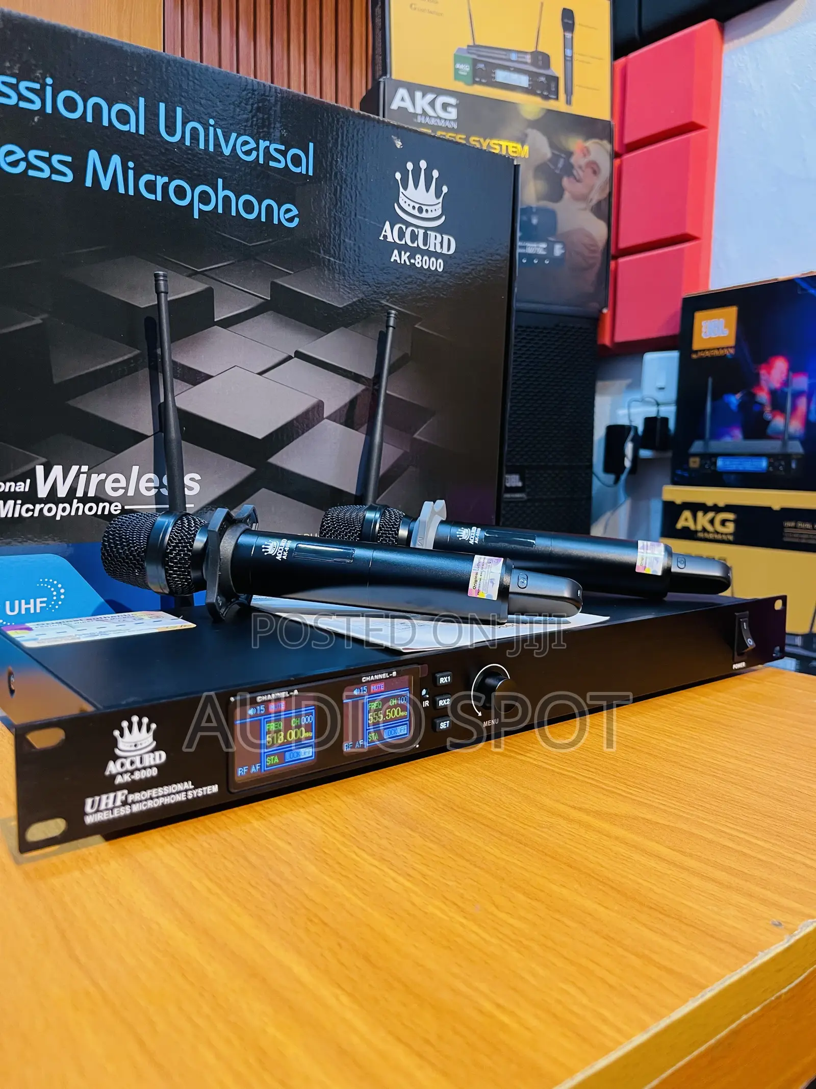 ACCURD AK-8000 Professional Dual Handheld Digital Wireless Microphone