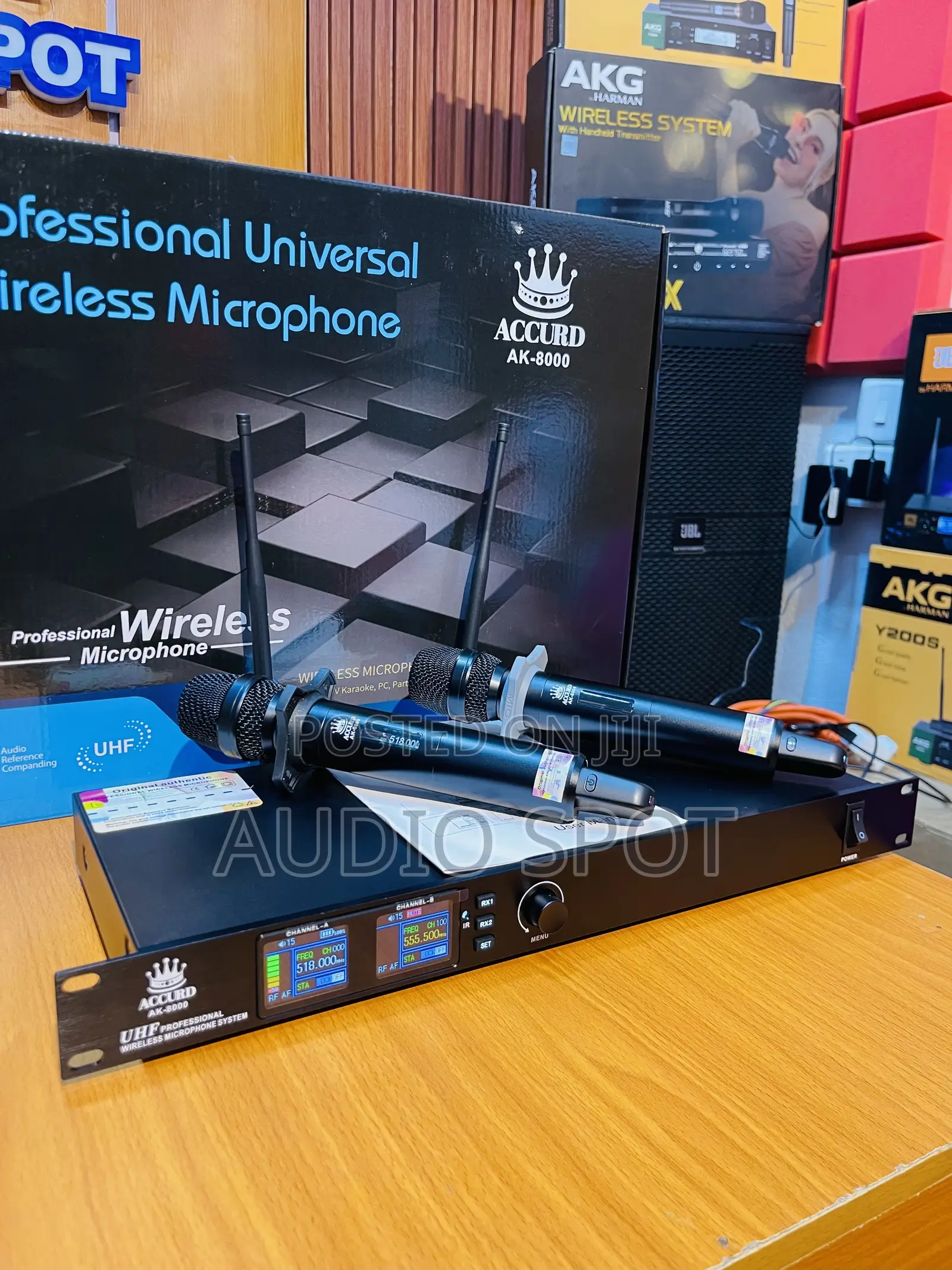 ACCURD AK-8000 Professional Dual Handheld Digital Wireless Microphone