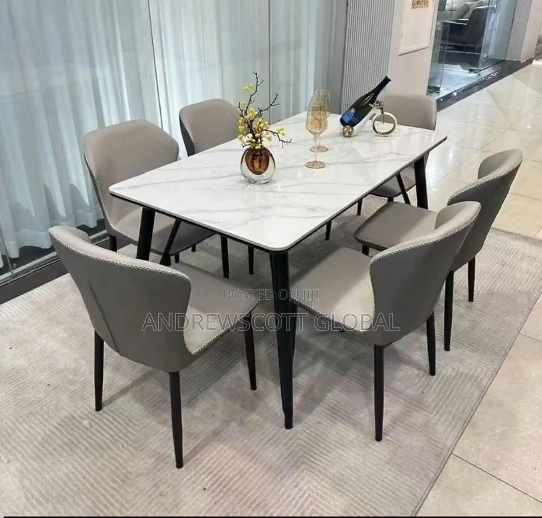 Brand New & Imported Luxury Marble Dining Bu 6