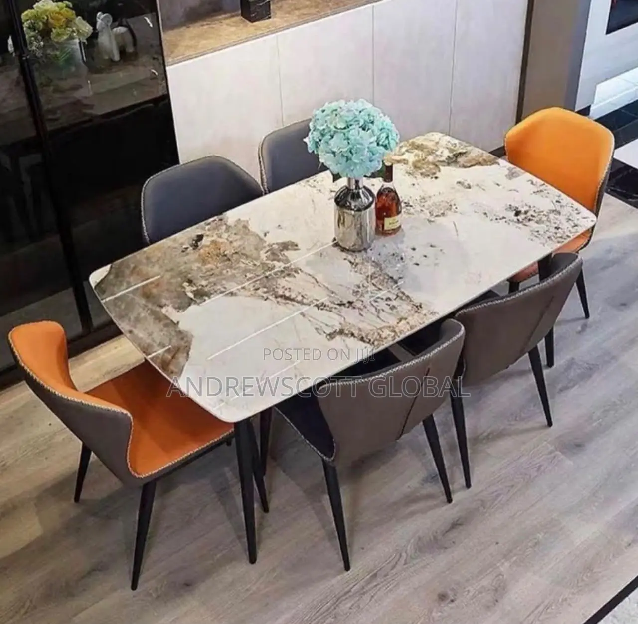 Brand New & Imported Marble Dining by 6