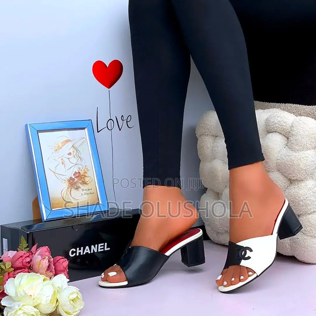New Channel Heel Slippers