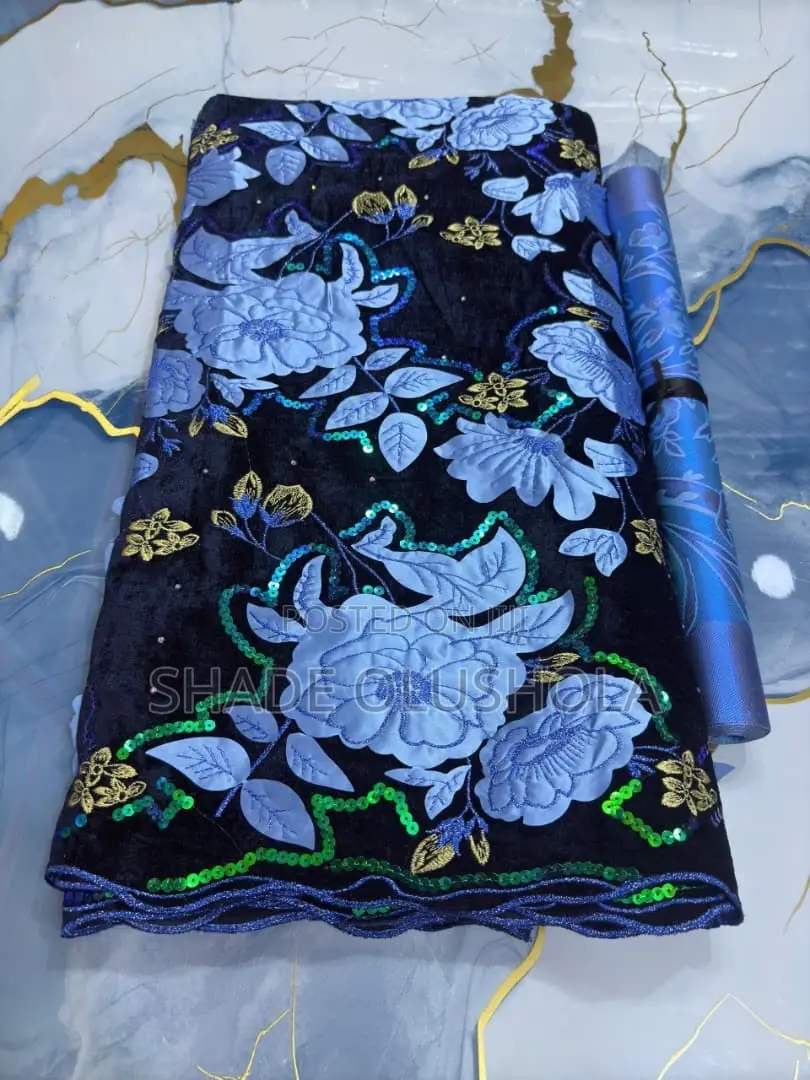 Mixed Colour Velvet Lace