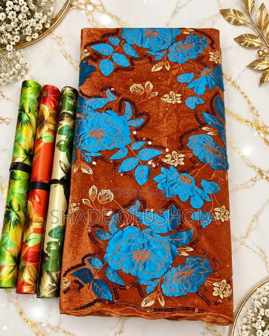 Mixed Colour Velvet Lace