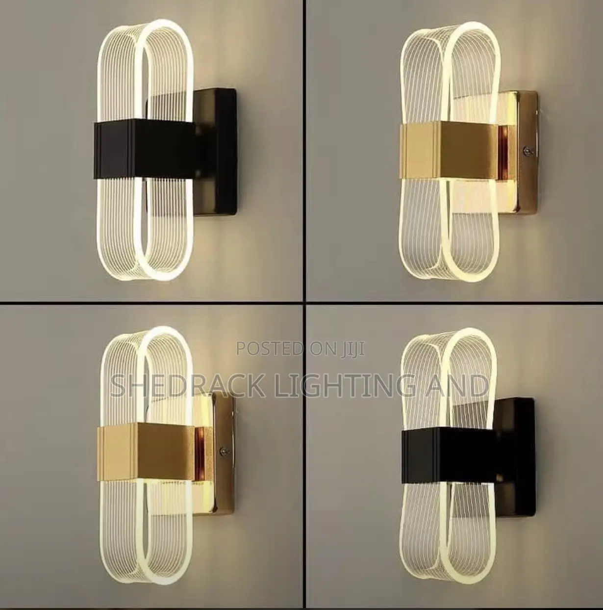 Modern Double U Led Wall Light - Black & Gold Available!
